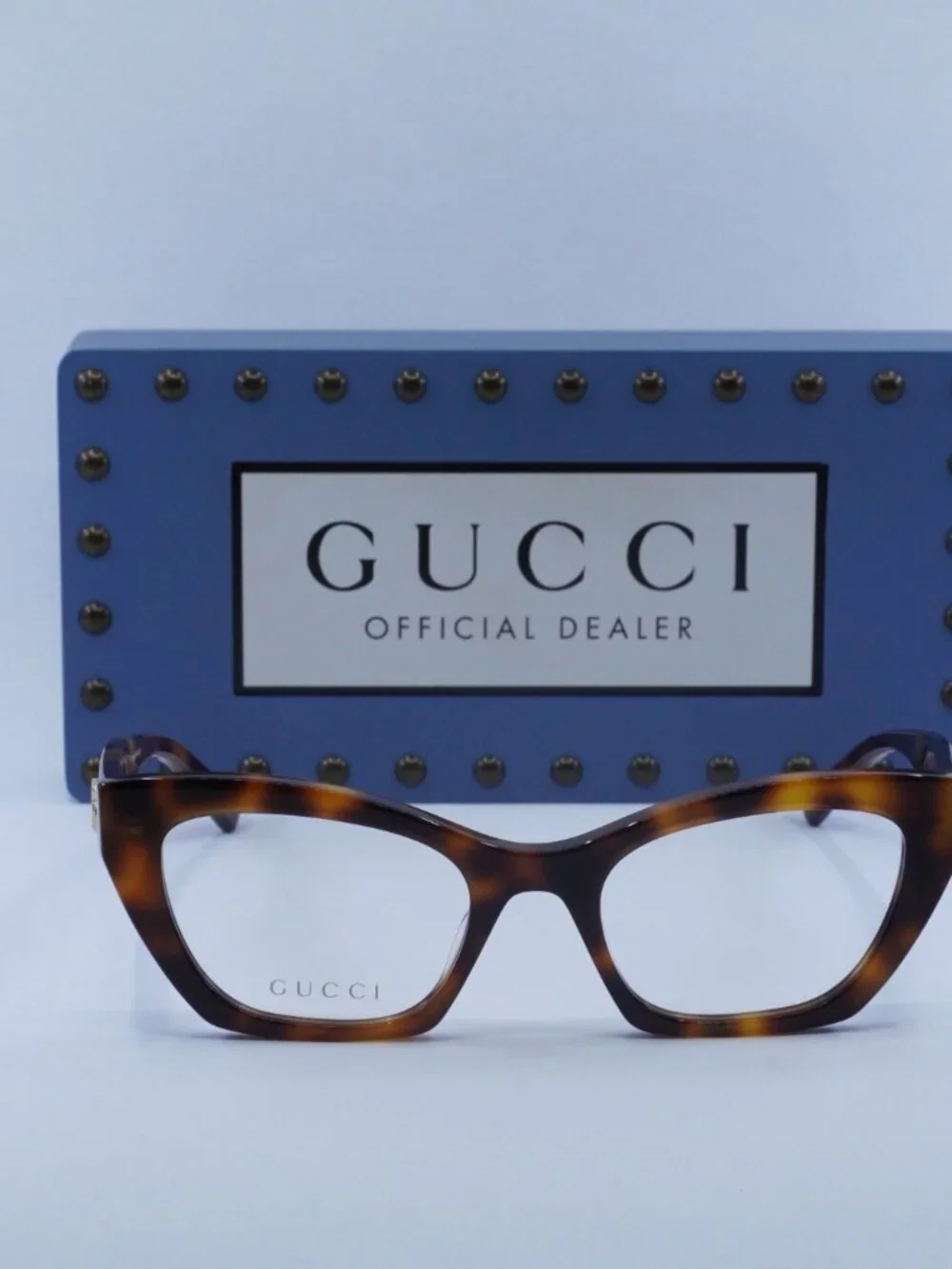 Gucci GG1334O 002 Cat Eye Eyeglasses - Medium Havana 52mm